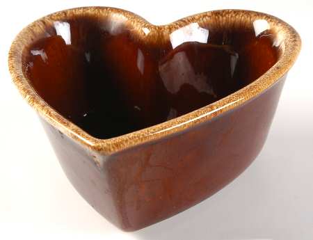 Brown Drip (House and Garden, Mirror Brown) 7" Heart Baker