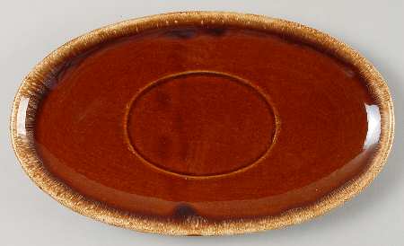 Brown Drip (House and Garden, Mirror Brown) Underplate for Gravy Boat