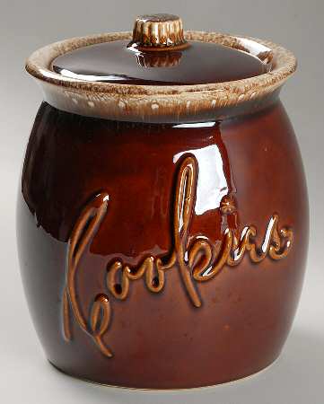 Brown Drip (House and Garden, Mirror Brown) Cookie Jar & Lid
