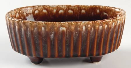 Brown Drip (House and Garden, Mirror Brown) Oval Small Planter
