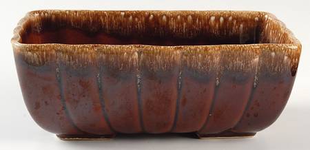 Brown Drip (House and Garden, Mirror Brown) 8" Rectangular Planter