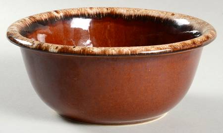 Brown Drip (House and Garden, Mirror Brown) 8" Round Vegetable Bowl
