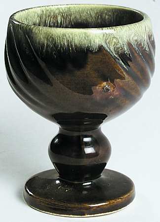 Imperial Ripe Olive Swirled Goblet/Planter