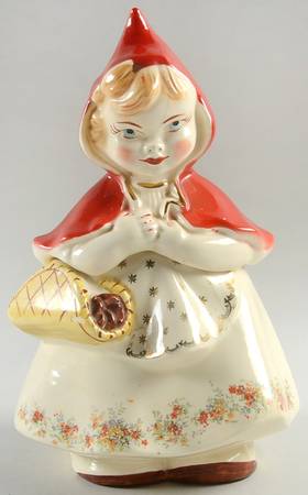 Little Red Riding Hood Cookie Jar & Lid by Hull