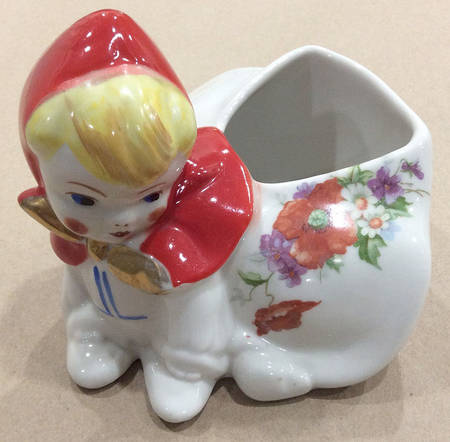 Little Red Riding Hood Crawling Shape Open Sugar Bowl
