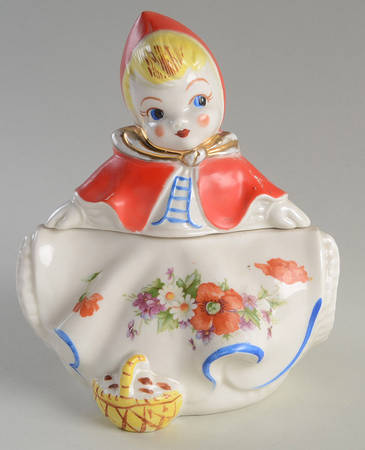 Little Red Riding Hood Cracker Jar & Lid by Hull