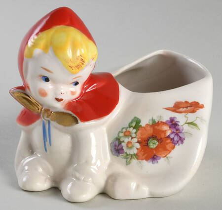 Little Red Riding Hood Crawling Shape Open Sugar Bowl