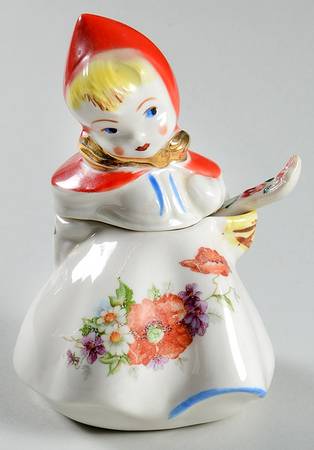 Little Red Riding Hood Mustard Jar & Lid with Spoon