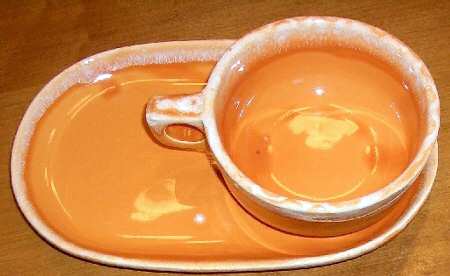 Tangerine Snack Tray & Soup Mug Set