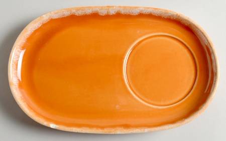 Tangerine Oval Snack Tray