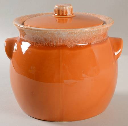 Tangerine Bean Pot & Lid