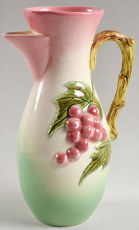 Tokay Tuscany Pink and Green 12" Pitcher Vase
