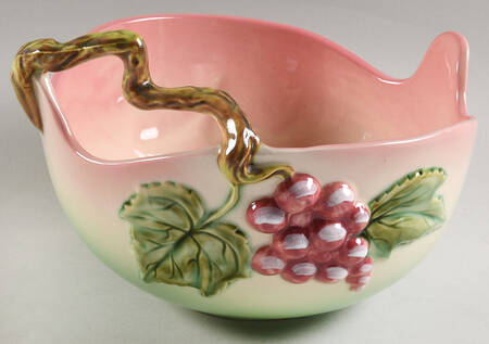 Tokay Tuscany Pink and Green Large Fruit Bowl