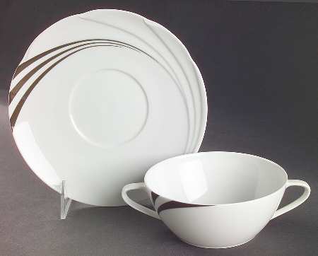 Accent Flat Cream Soup Bowl & Saucer Set