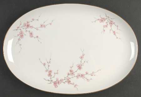 Almond Blossom (Rim) 15" Oval Serving Platter