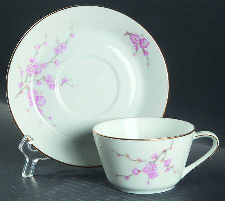 Almond Blossom (Coupe) Flat Cup & Saucer Set