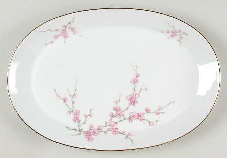 Almond Blossom (Coupe) 12" Oval Serving Platter