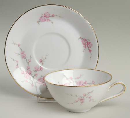 Almond Blossom (Coupe) Flat Cup & Saucer Set