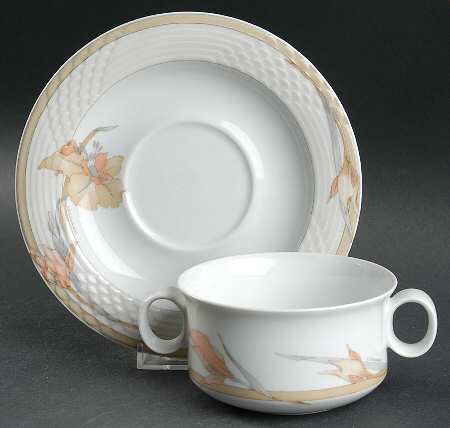 Alcazar Flat Cream Soup Bowl & Saucer Set