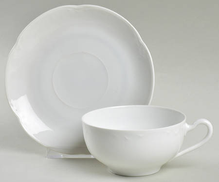 Alice (No Trim) Flat Cup & Saucer Set