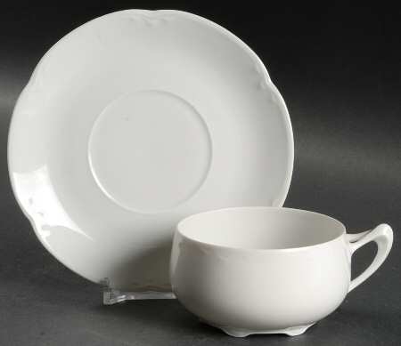 Alice (No Trim) Flat Cup & Saucer Set
