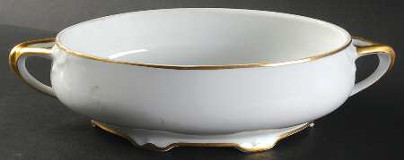 Alice (Gold Trim) Oval Vegetable No Lid