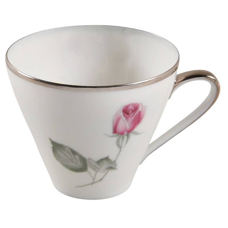 American Beauty (Platinum Trim, Sissi) Flat Demitasse Cup