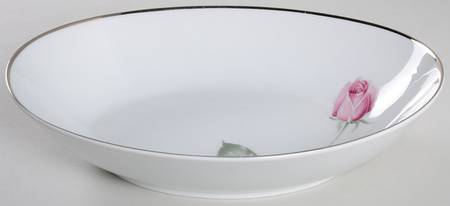 American Beauty (Platinum Trim, Sissi) 10" Oval Vegetable Bowl