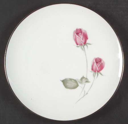 American Beauty (Platinum Trim, Sissi) Dinner Plate by Hutschenreuther