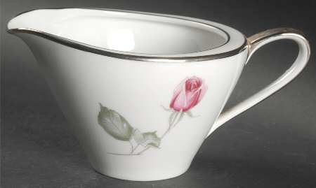 American Beauty (Platinum Trim, Sissi) Creamer by Hutschenreuther