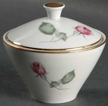 American Beauty (Gold Trim, Noblesse) Sugar Bowl & Lid