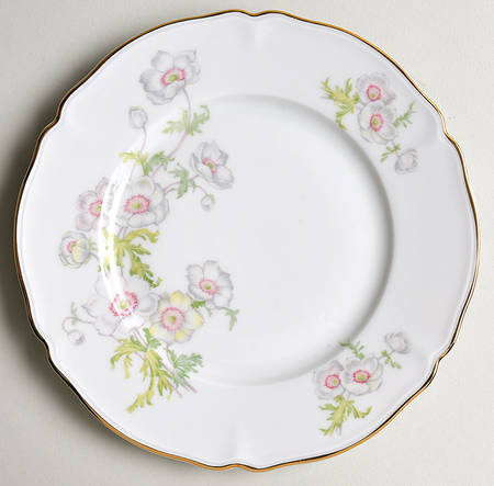 The Anemone (White, SCALLOPED) Salad Plate