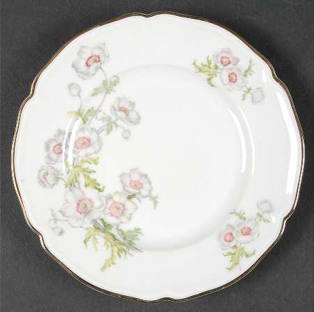 The Anemone (White, SCALLOPED) Bread & Butter Plate
