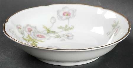 The Anemone (White, SCALLOPED) Fruit/Dessert (Sauce) Bowl