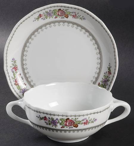Arabella Flat Cream Soup Bowl & Saucer Set
