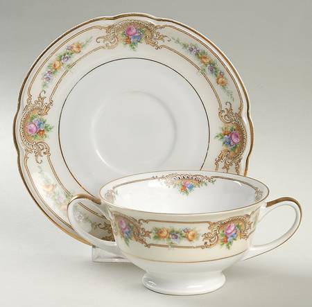 The Ascot Footed Bouillon Cup & Saucer