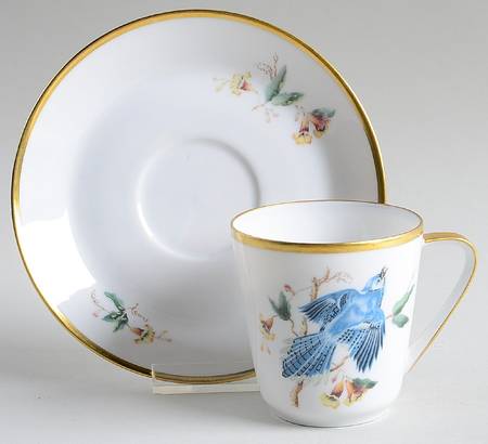 Audubon Bird Flat Demitasse Cup & Saucer Set
