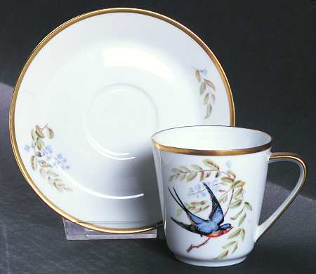 Audubon Bird Flat Cup & Saucer Set
