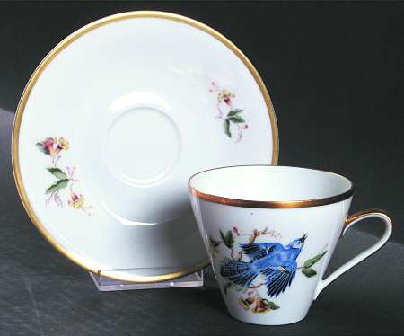 Audubon Bird Flat Cup & Saucer Set