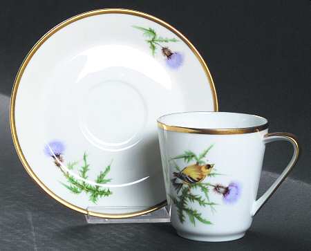 Audubon Bird Flat Cup & Saucer Set