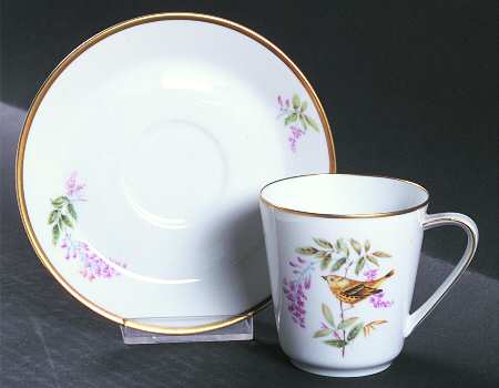 Audubon Bird Flat Cup & Saucer Set