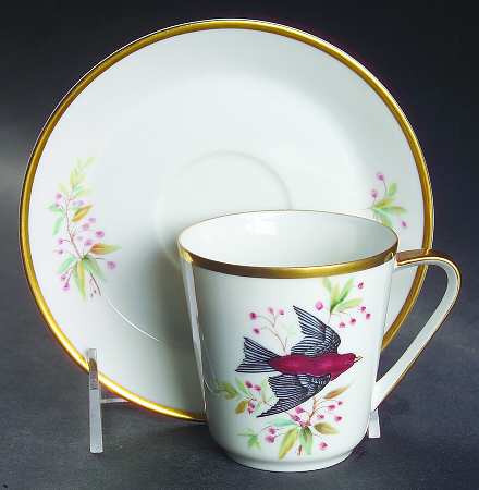 Audubon Bird Flat Cup & Saucer Set