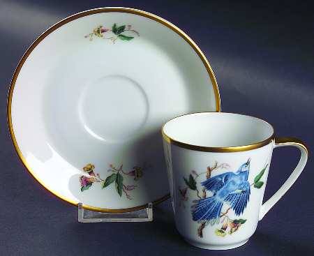 Audubon Bird Flat Cup & Saucer Set
