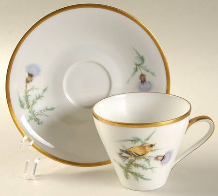 Audubon Bird Flat Cup & Saucer Set