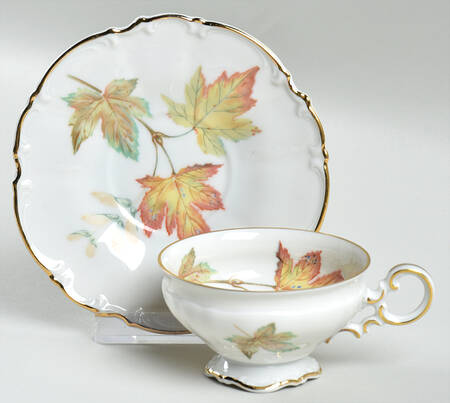 The Autumn Leaves Footed Demitasse Cup & Saucer Set