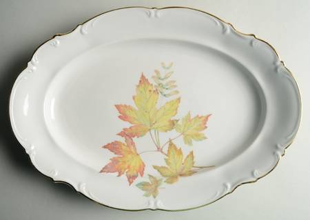 The Autumn Leaves 14" Oval Serving Platter