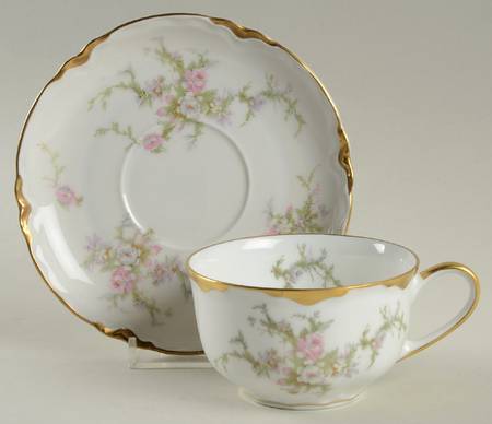 Avon Rose Flat Cup & Saucer Set