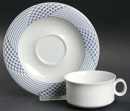 Azur Flat Cup & Saucer Set