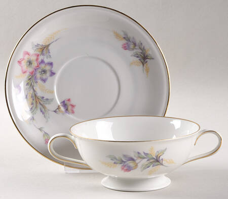 Belmont, The Footed Cream Soup Bowl & Saucer Set