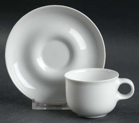 Bianca (Tavola Line) Flat Demitasse Cup & Saucer Set